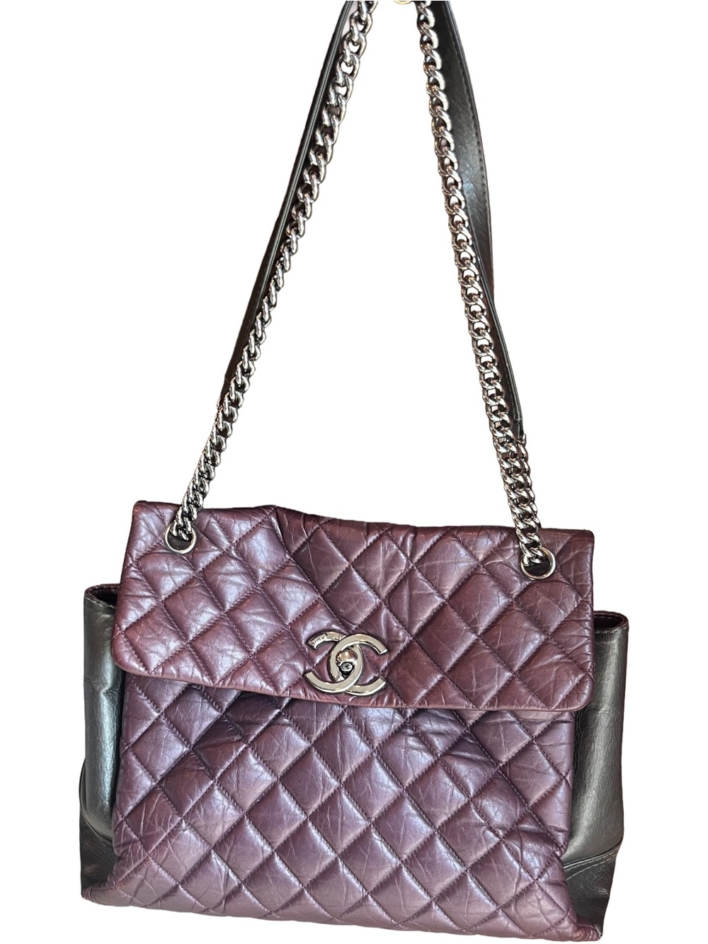 Chanel Fall 2012 Purple Lady Pearly Tote 17 Series Lambskin Karl Lagerfeld